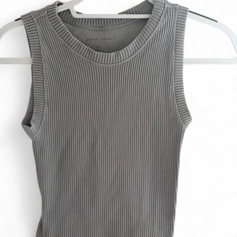 Pink-rose Women's Grey and Blue Vest